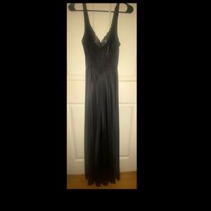 Vintage UnderCover Wear Long Black Nightgown Style 4819